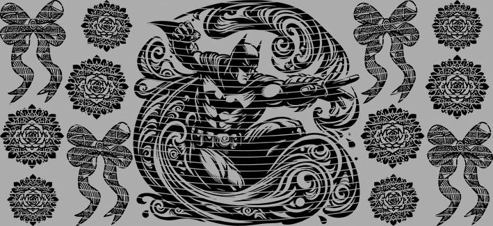 16oz black white-BW-38